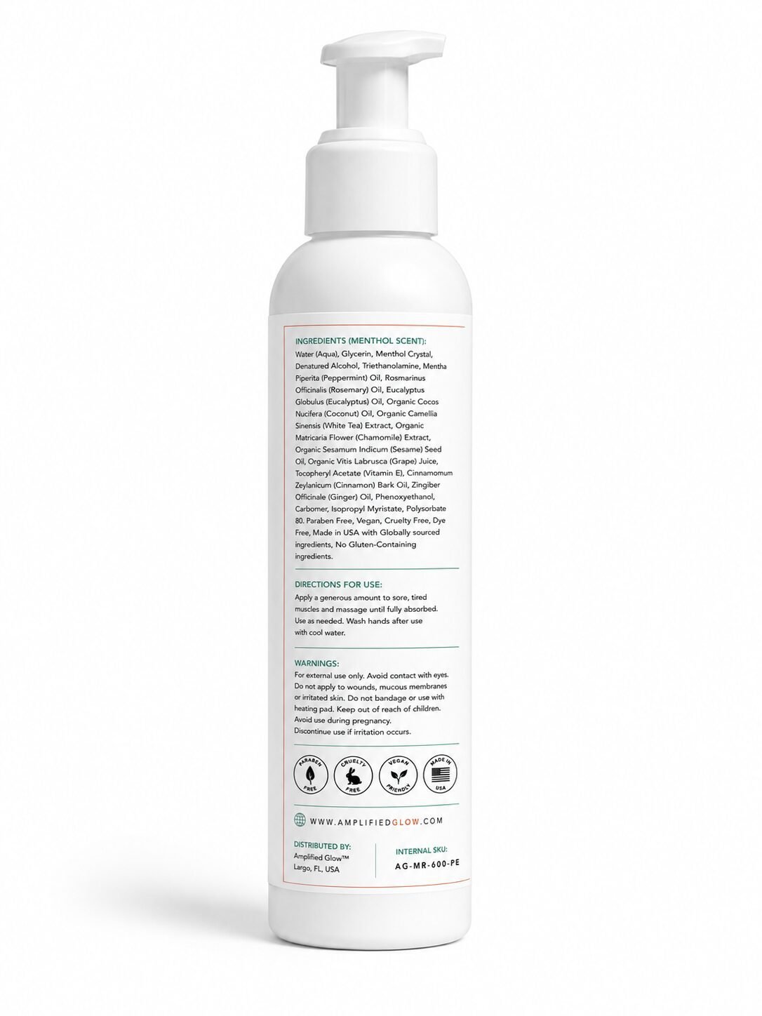 Amplified Glow™ Natural Muscle Rub – Cooling Peppermint & Eucalyptus