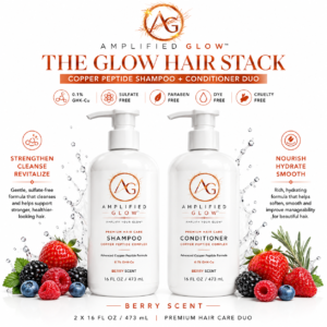 The Glow Hair Stack – Copper Peptide Shampoo and Conditioner Duo