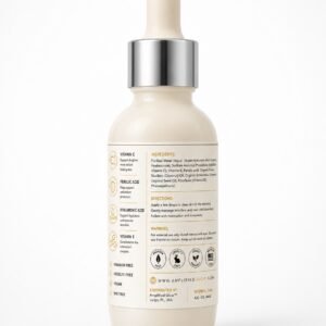 amplified glow Brightening Vitamin C Serum in a white frosted bottle