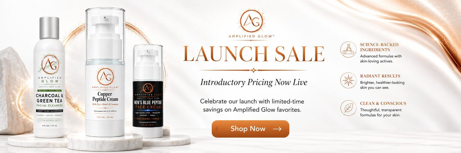 amplified glow launch sale ghkcu skin care products shampoo conditioner