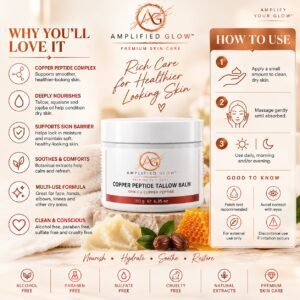 Amplified glow Copper peptide Tallow balm