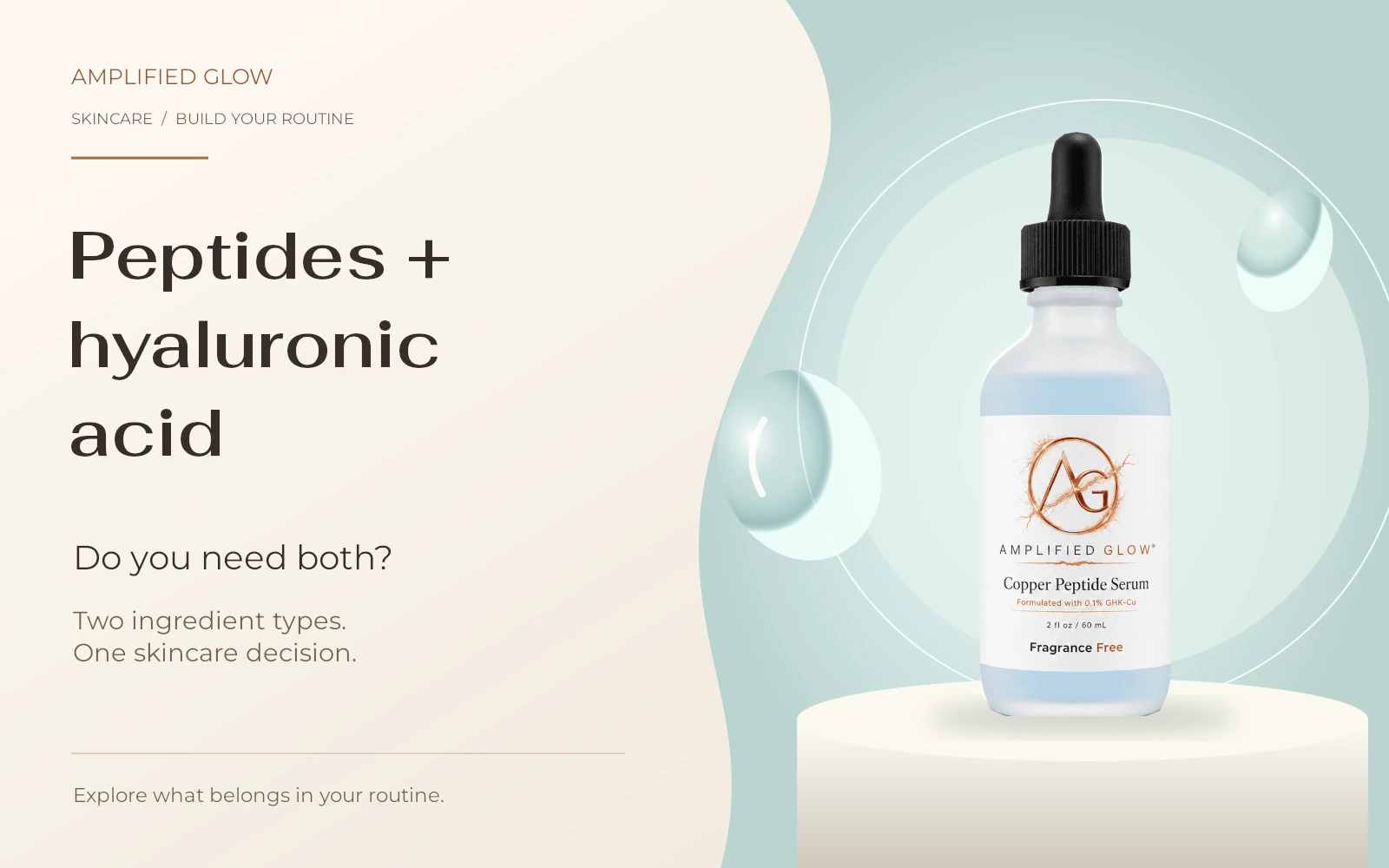 Copper Peptide Serum beside the question: Peptides and hyaluronic acid, do you need both?